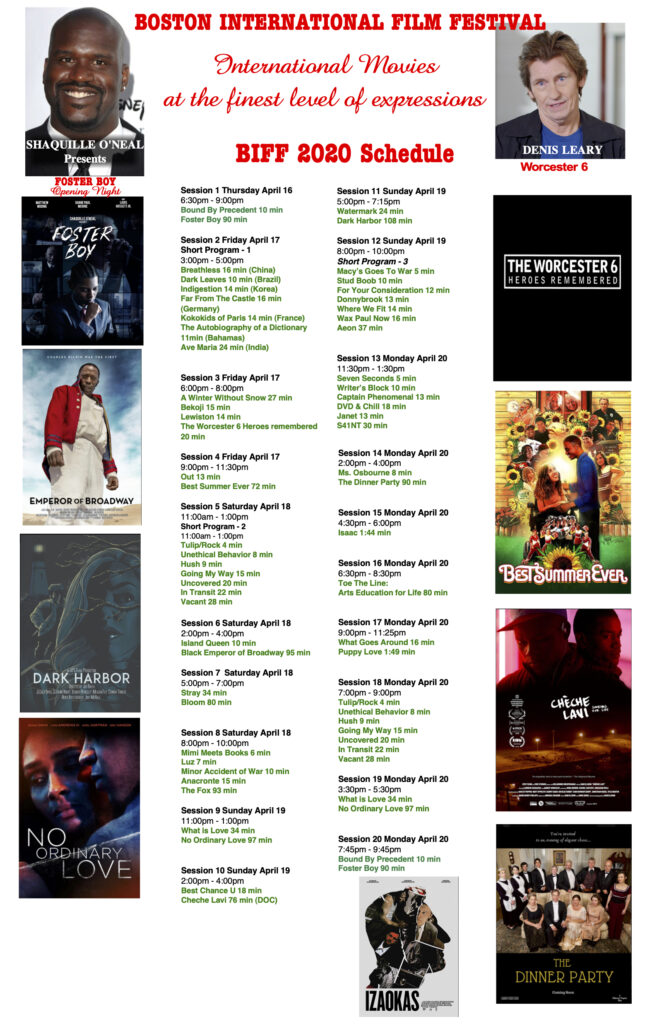 BIFF 2020 Schedule - Boston International Film Festival ...